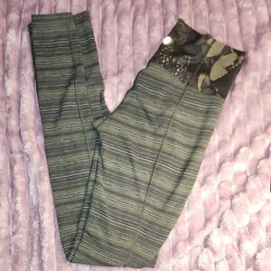 lululemon athletica Green and Black Leggings